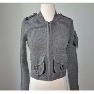 Barbara Bui Military Style Sweater Jacket Sz. Xs